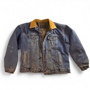 Men’s 90’s vintage North Bay denim jacket tagged size medium- corduroy collar